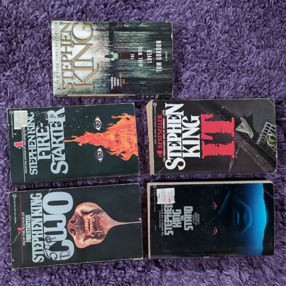 Vintage Steven King Paperback lot - Cujo - IT - Firestarter - Stand - Girl Who
